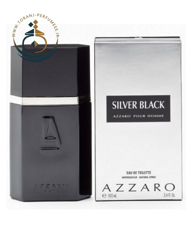 عطر اورجینال آزارو سیلور بلک پور هوم مردانه 100 میل | AZZARO / SILVER BLACK POUR HOMME EDT