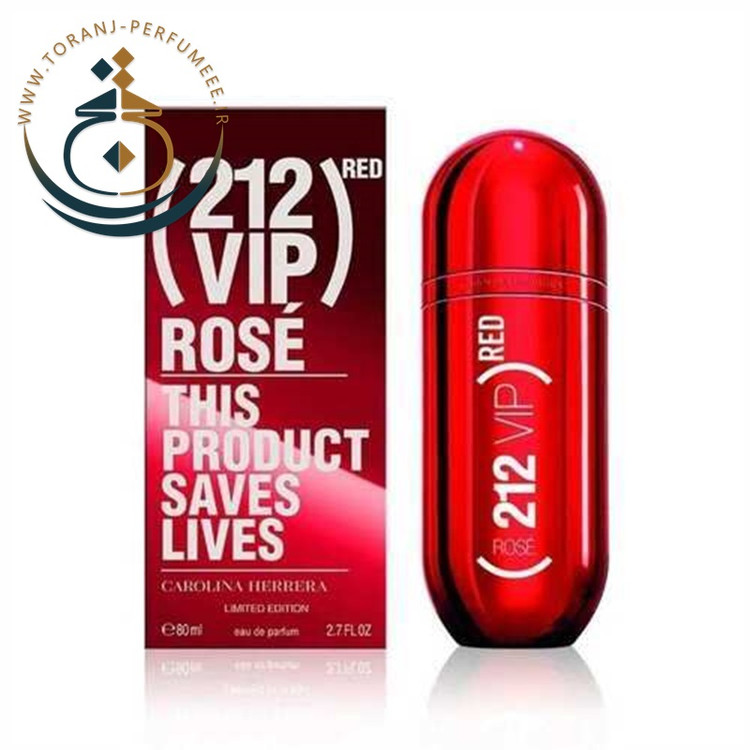 عطر اورجینال کارولینا هررا ۲۱۲ وی آی پی رز رد زنانه 80 میل | Carolina Herrera 212 VIP ROSE RED EDP