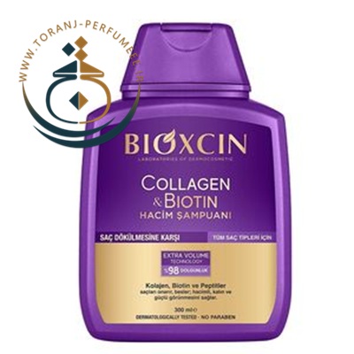 شامپو حجم دهنده و ضد ریزش مو حاوی کلاژن و بیوتین بیوکسین / Bioxcin Collagen & Biotin Volume Shampoo  300  ML