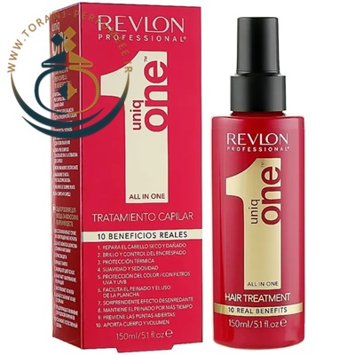 اسپری مو 10 کاره رولون یونیک وان برای ترمیم، محافظت و درخشش مو 150 میل / Revlon Professional Uniq One All In One Hair Treatment