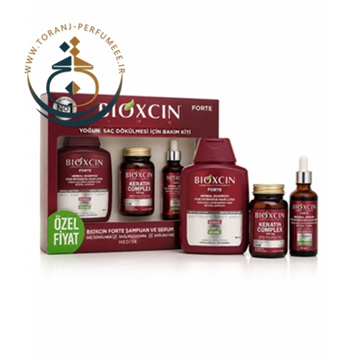 پک ضد ریزش مو بیوکسین فورت؛ شامپو، سرم و کراتین کامپلکس / BIOXCIN