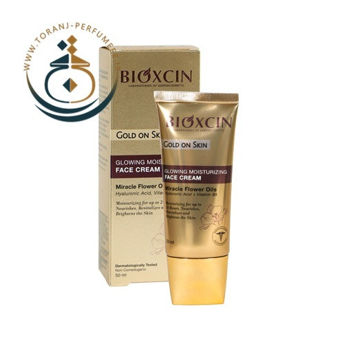 کرم مرطوب کننده صورت مدل Gold On Skin بیوکسین / BIOXCIN GOLD ON SKIN