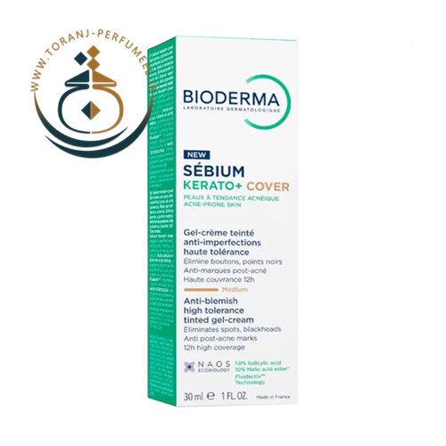 ژل کرم ضد جوش رنگی بایودرما سبیوم KERATO COVER رنگ مدیوم / BIODERMA SEBIUM KERATO + COVER ANTI BLEMISH TINTED GEL CREAM MEDIUM
